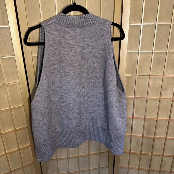 Anthropologie oversized pullover sweater vest in classic gray - One Size - New - Picture 7 of 9